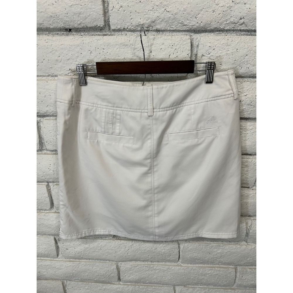 Adidas ClimaCool Golf Skort Womens 10 White Athletic Tennis Skirt Mini - Picture 3 of 4